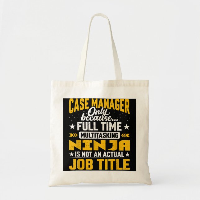 Case Manager Job Title - Funny Case Director CEO Tragetasche (Vorne)