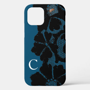 CASE-MATE ANTIKE SCHWARZES SPITZENMUSTER DIY INITI iPhone HÜLLE