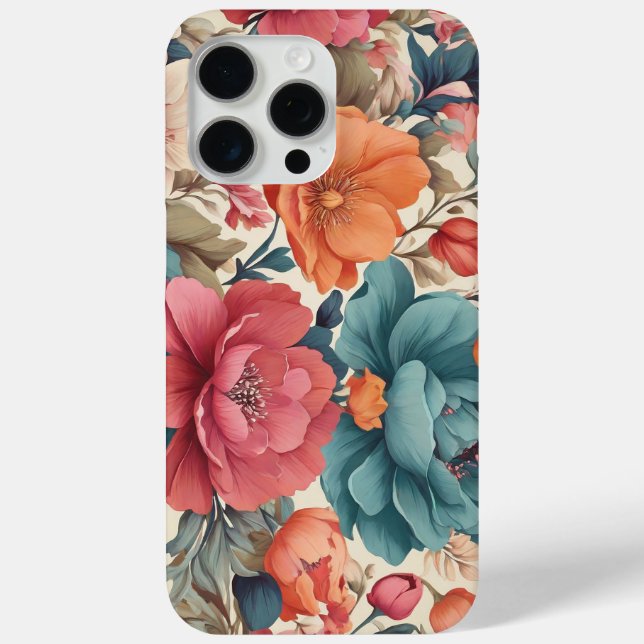 Case-Mate, Apple iPhone 15 Pro Max, Florals Case-Mate iPhone Hülle (Rückseite)