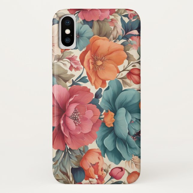 Case-Mate, Apple iPhone x, Florals Muster Case-Mate iPhone Hülle (Rückseite)