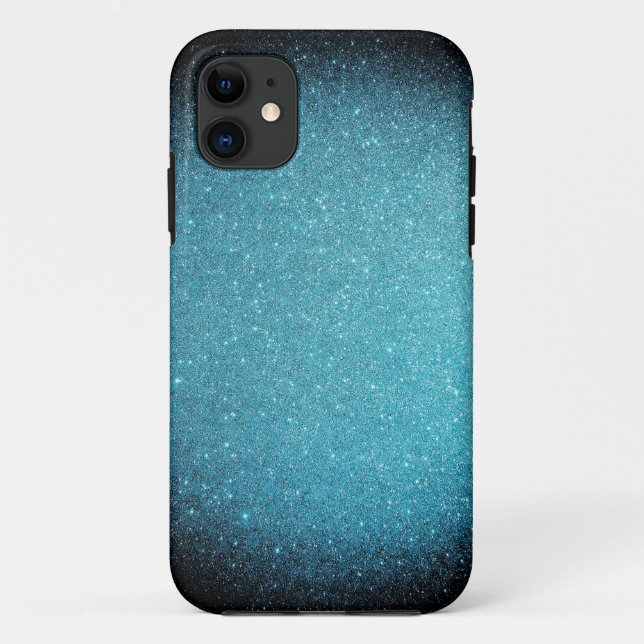 Case-Mate-Fall-blauer Glitzer-Hipster-Kontrast Case-Mate iPhone Hülle (Rückseite)