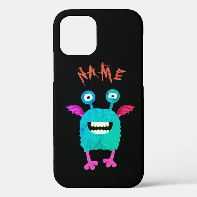 CASE-MATE IPHONE 12 HAPPY MONSTER with WINGS FALL Hülle (Rückseite)