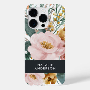 Coque Pour iPhone 14 Pro Aquarelle moderne florale et feuillage élégant