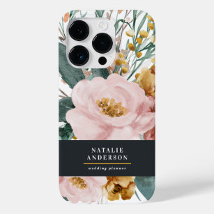 Coque Pour iPhone 14 Pro Aquarelle moderne florale et feuillage élégant