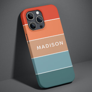 Case-Mate iPhone Case Colorbloc Terre coloré moderne Nom personnalisé