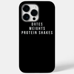 Coque Pour Pour iPhone 14 Pro Max Dates Weights Protein Shakes Gym Graphic Print