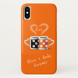 Case-Mate iPhone Case Orange + Black Coffee Color Design tendance POP AR