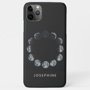 Case-Mate iPhone Case Phases de lune d'aquarelle noire personnalisées