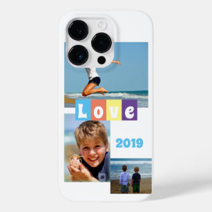Coque Pour iPhone 14 Pro Photo de famille avec amour et date