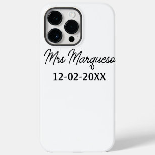 Coque Pour Pour iPhone 14 Pro Max simple monogramme minimal mrs M nom date année Thr