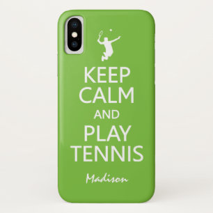 Conserver le calme et le jeu Tennis Nom et coques 