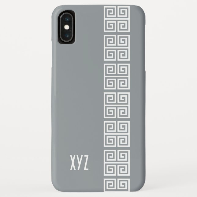 Case-Mate iPhone Coques de monogramme sur motif grec (Dos)