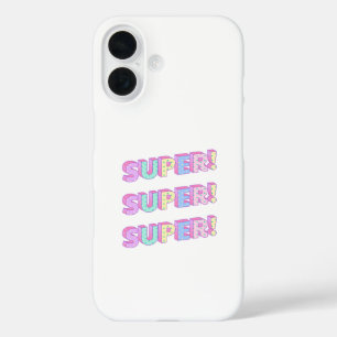 iPhone 16 coques d'iphone avec le titre "SUPER"