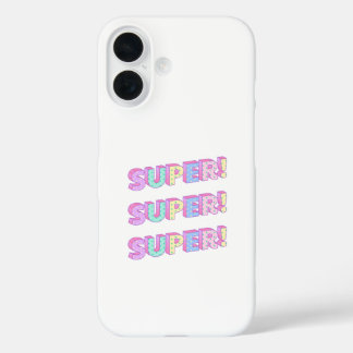 iPhone 16 coques d'iphone avec le titre "SUPER"