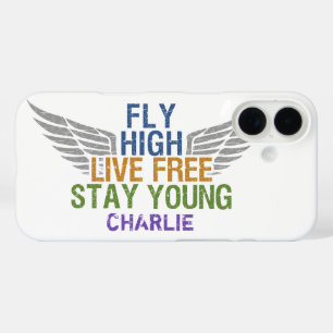 iPhone 16 Coques monogrammes personnalisés FLY HIGH