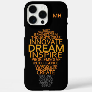 iPhone 16 Pro Max Coques monogrammes personnalisés pour ampoule légè