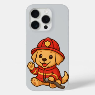 Cute Golden Retriever Firefighter Coques Tous les