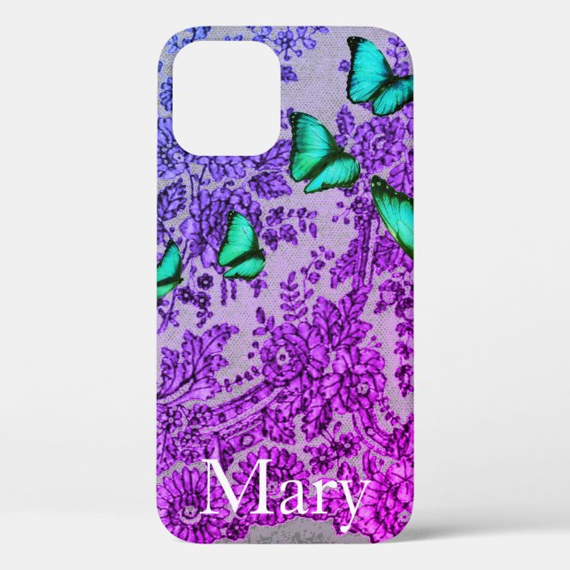 CASE-MATE IPHONE FALL BLUE LACE MIT INDIVIDUELLE N HÜLLE (Rückseite)