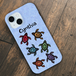 Groupe de tortues Abstraites noires Coques colorée