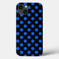 Case-Mate iPhone mit Blue-Black-Polka-Dots