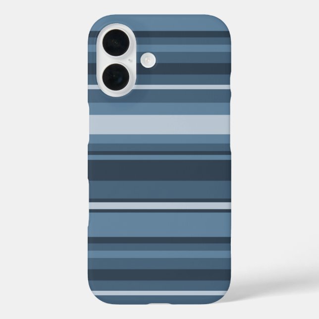 Case-Mate iPhone mit graublauen Streifen 16 Hülle (Rückseite)