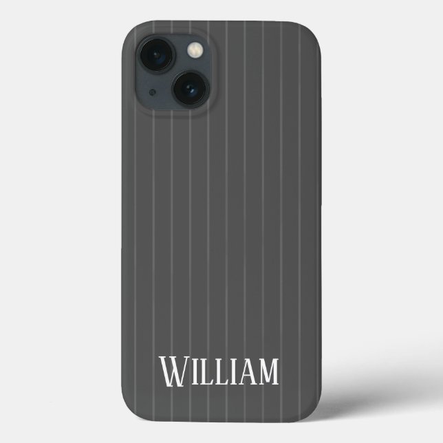 Case-Mate iPhone mit personalisiertem grauem Nadel Hülle (Rückseite)