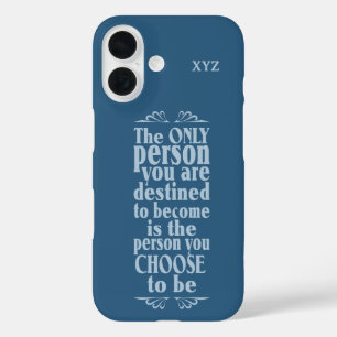 iPhone 16 MOtivational CHOICE personnalisé monogramme coques