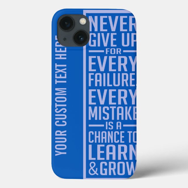 Case-Mate iPhone N'abandonnez jamais les coques de motivation (Verso)