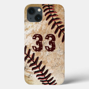 Numéro de maillot Cool Vintage Baseball Coques iPh