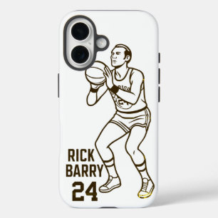 iPhone 16 Rick Barry Basketball Legend Cartoon Coques classi