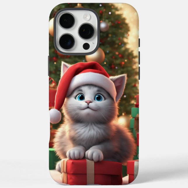 Case Mate Phone Case, Niedliches Kätzchen Weihnach (Rückseite)