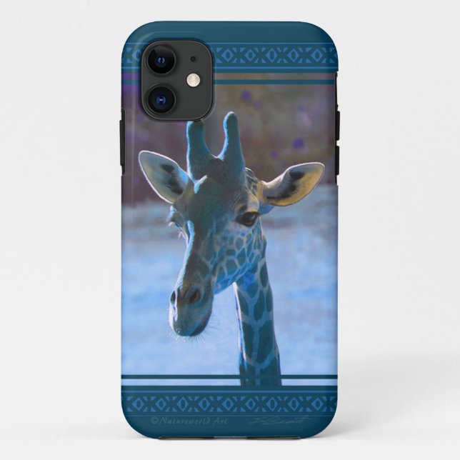 Case-Mate Pour iPhone Coque Giraffe bleue iPhone5 (Dos)