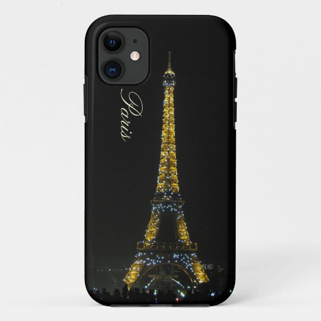 Case-Mate Pour iPhone Paris, Tour Eiffel le Coque de nuit (Dos)