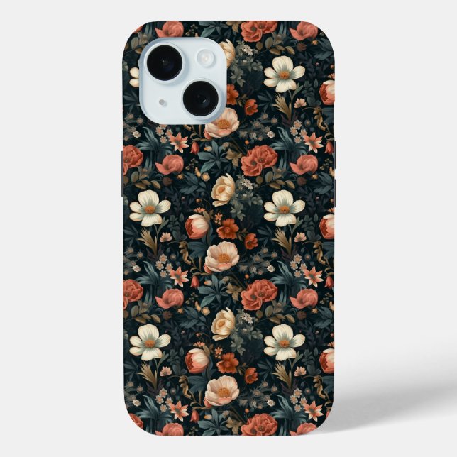 Case-Mate Tough Apple iPhone 15 Case, floral Case-Mate iPhone Hülle (Rückseite)