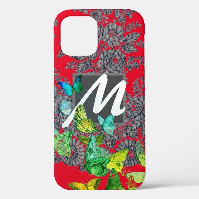 CASE-MATE TOUGH CUSTOM INITIAL RED ANTIQUE LACE iPhone HÜLLE (Rückseite)
