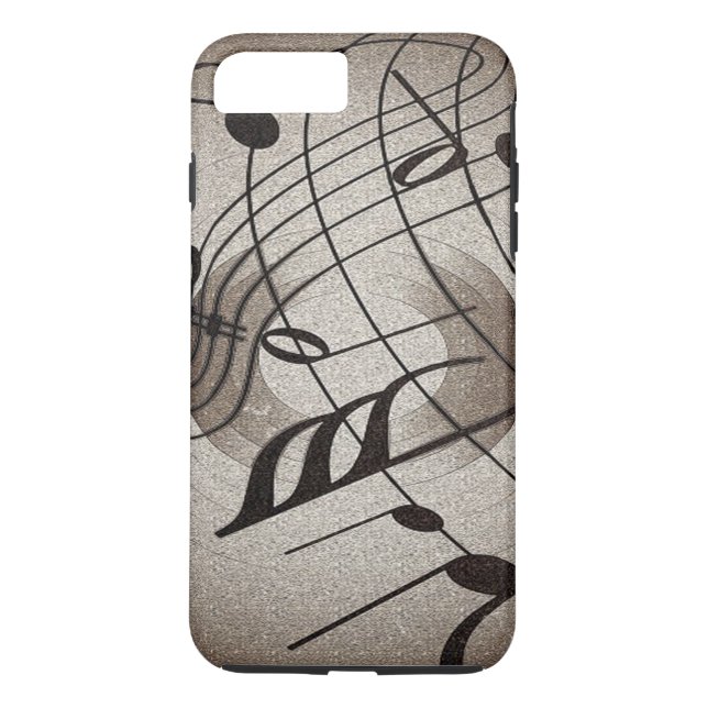 Case-Mate Tough iPhone 7 Plus Fall/Musiknoten Hülle (Rückseite)