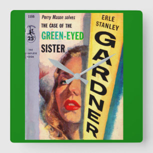 Case of the Green-Eyed Sister Quadratische Wanduhr