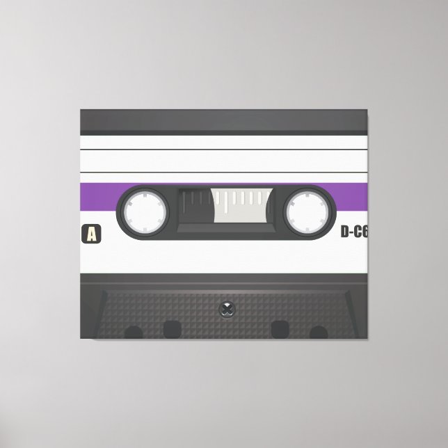 Casette Tape - Lila Leinwanddruck (Vorderseite)