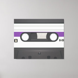 Casette Tape - Lila Leinwanddruck