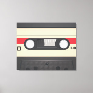 Casette Tape - Lila Leinwanddruck