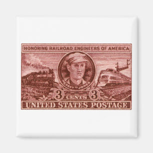 Casey Jones Briefmarke 1950 Magnet