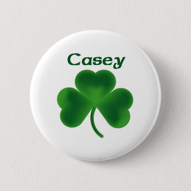 Casey Kleeblatt Button (Vorderseite)