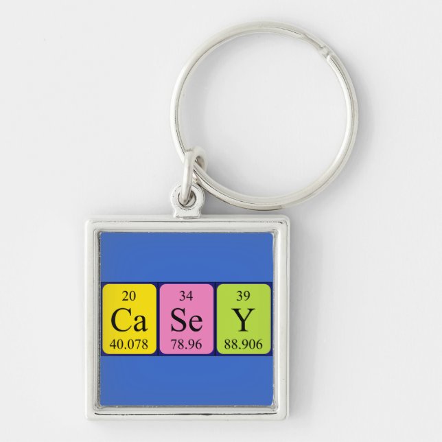 Casey Periodenname Schlüsselring Schlüsselanhänger (Vorne)