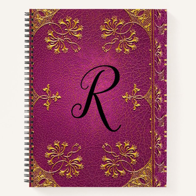 Casgraine Old Book Style Monogram Notizbuch (Vorderseite)