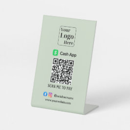 Cash App QR Code Pedestsign für Ihr Unternehmen Sockelschild