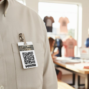 Cash App & Venmo QR Code Badge de l'entreprise