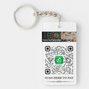 Cash App & Venmo QR Code Porte - clé personnalisé