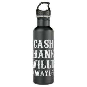 Cash Hank Willie und Waylon Country Music Edelstahlflasche