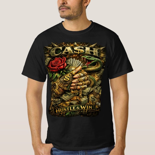 Cash Hustle & Win Men's T-Shirt (Vorderseite)