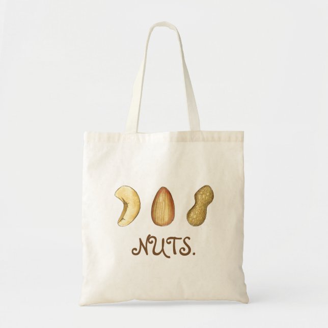 Cashew Almond Peanut Nuts Tote Bag Tragetasche (Vorne)